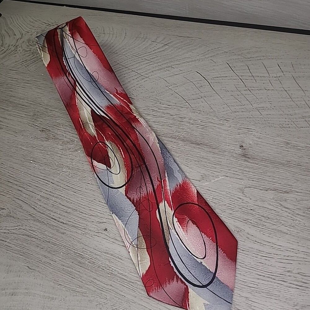 Jerry Garcia Nude Collection Fifty-Three Red Artistic Mens Tie